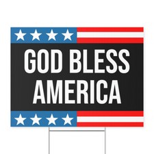 God Bless America Yard Sign Patriotic Lawn Sign 4th of July Sign