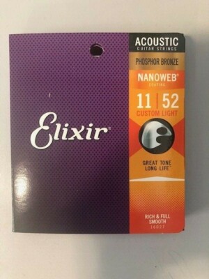 Elixir Phosphor Bronze Akustikgitarren-Saiten, Nanoweb