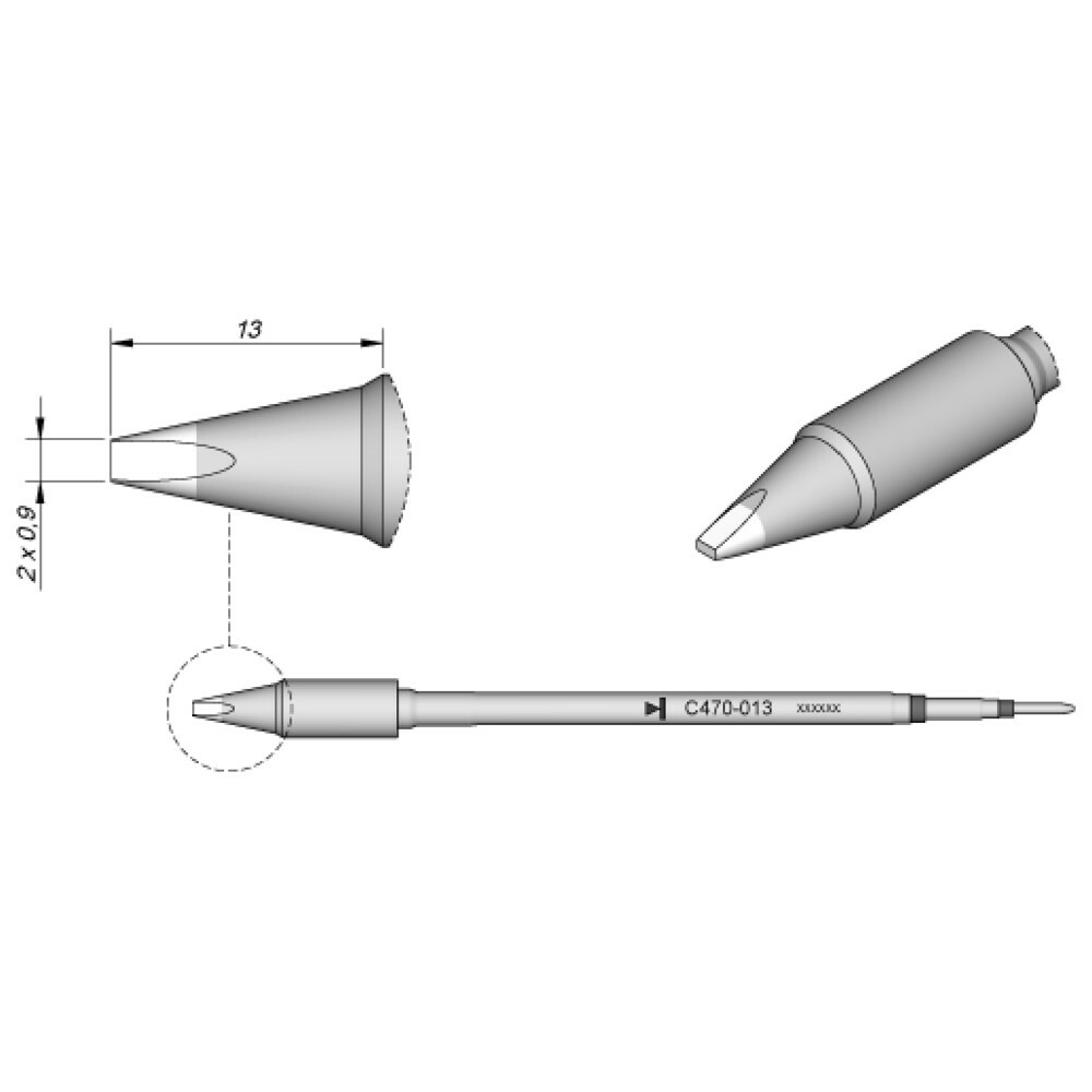 JBC L tspitze Serie C470 Mei elform C470013 2 0 X 0 9 Mm Gerade jbc-l-tspitze-serie-c470-mei-elform-c470013-2-0-x-0-9-mm-gerade