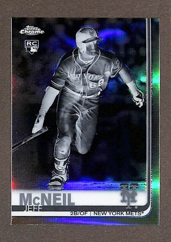 2019 Topps Chrome Negative Black White Rookie #152 Jeff McNeil