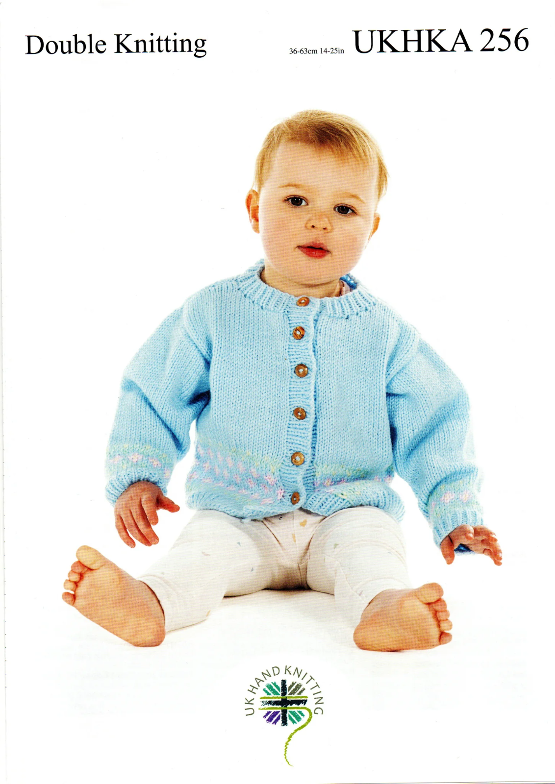 256 UKHKA Knitting Pattern Original Paper Leaflet DK Baby Cardigan & Blanket
