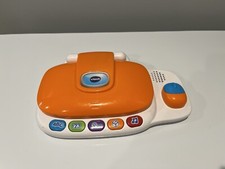 Vtech Tote and Go Laptop Preschool Learning System Orange White Tested  Works 