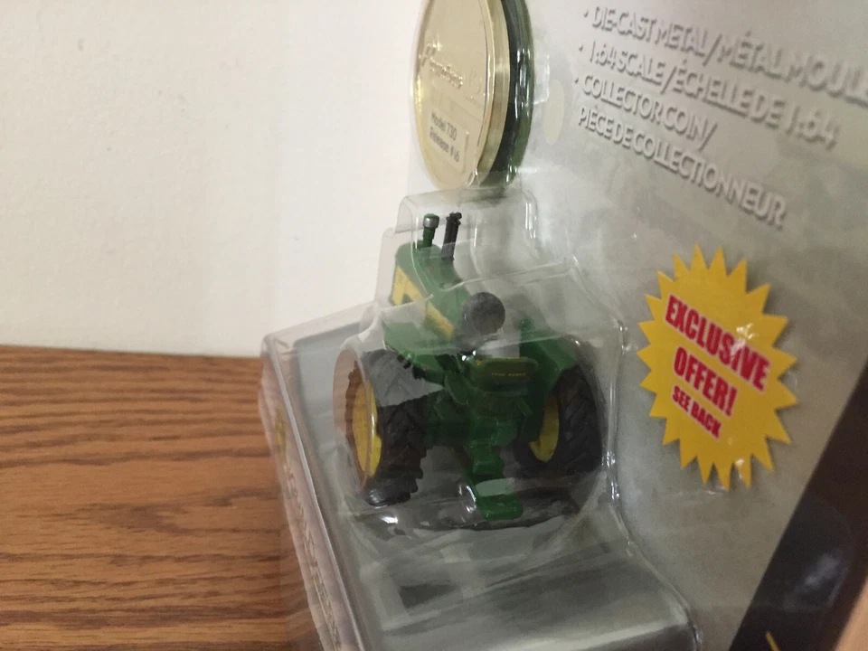 Tractor John Deere 730 Premier ultra raro versión fangosa escala 1/64 nuevo en paquete por Ertl Foto 4 de 4