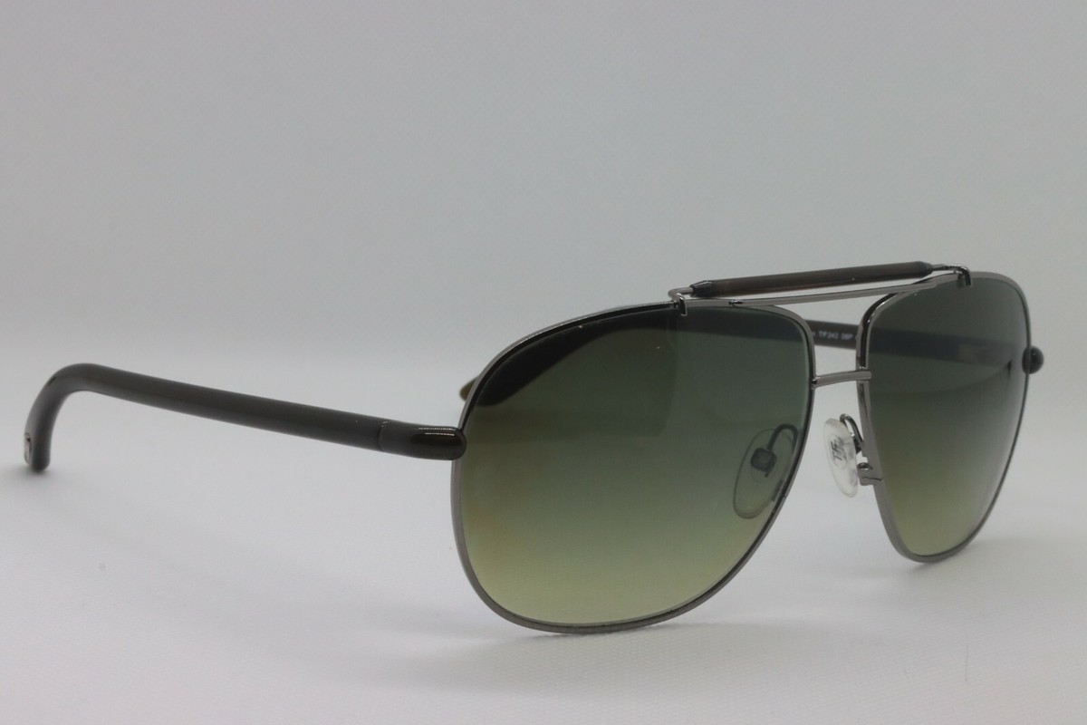 NEW TOM FORD TF 243 08P ADRIAN GUNMETAL GRADIENT AUTHENTIC