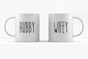 hubby wifey rae dunn mugs