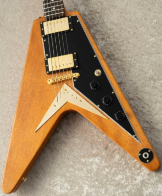 EDWARDS E-FV-VINTAGE Antique Natural Flying V Type Electric Guitar