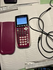 Texas Instrument TI 84 Plus C Graphing Calculator W Cover Tested Raspberry