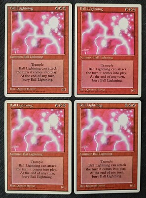 MTG | 4 x Ball Lightning | Fourth Edition | Magic The Gathering | Playset