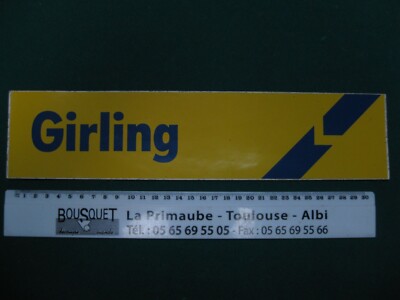 STICKER. automobile. GIRLING. 33 X 7.5 cms