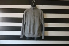 Tommy Hilfiger Men's Pullover Knit Cotton Quarter Zip Grey Size XL