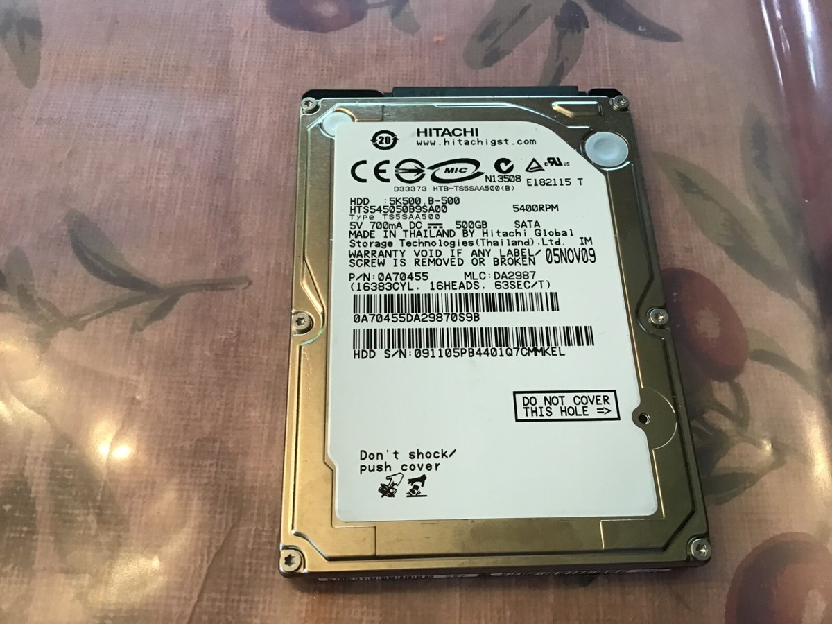 Hitachi 500gb 500 GB 2.5 Inch 5400 RPM Sata Hard Drive Thin 7MM - Foto 3