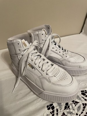 Puma Vicky V3 Mid L Hi Womens Size 8 White Athletic Running Shoes Sneakers - EUC