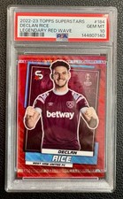 Declan Rice 2022-23 Topps Superstars Legendary Red Wave PSA 10 Limited 2/5