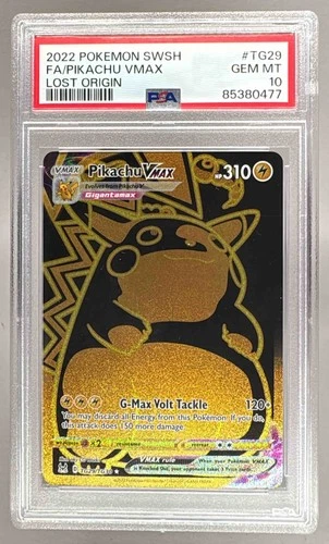 2022 Pokemon Sword & Shield Lost Origin TG29 Pikachu VMAX PSA 10 85380477
