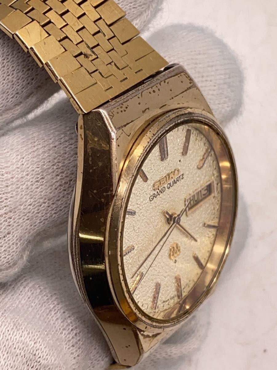Seiko Grand Quartz 9943-8020 Vintage HGP Day Date Gold Round