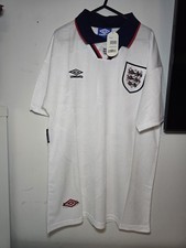 ENGLAND 1993/95 HOME SHIRT  (size L)  UMBRO ORIGINAL VINTAGE FOOTBALL SHIRT