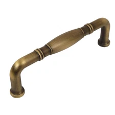 10 Pack 4313-96BAB Brushed Antique Brass Cabinet Hardware Handle Pull - 3-3/4...