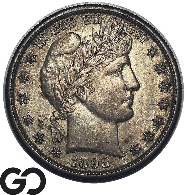 1898-S Barber Half Dollar, Beautiful Album Toner, Choice BU++ Key Date, Sharp!