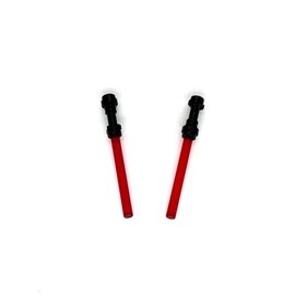 LEGO Star Wars Lightsabers Trans Red Black Hilts 2pc Sith Warrior Minifig 75025
