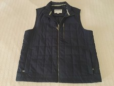 Orvis Classic Collection Men's Navy Quilted Vest Full Zip Insulated Size L