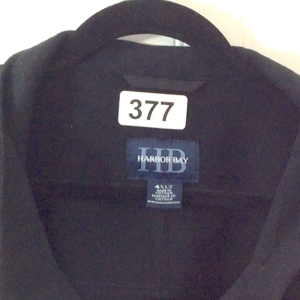 Chaqueta Harbor Bay para hombre con cremallera completa de caparazón suave forrada de vellón talla 4XLT negra Foto 3 de 4