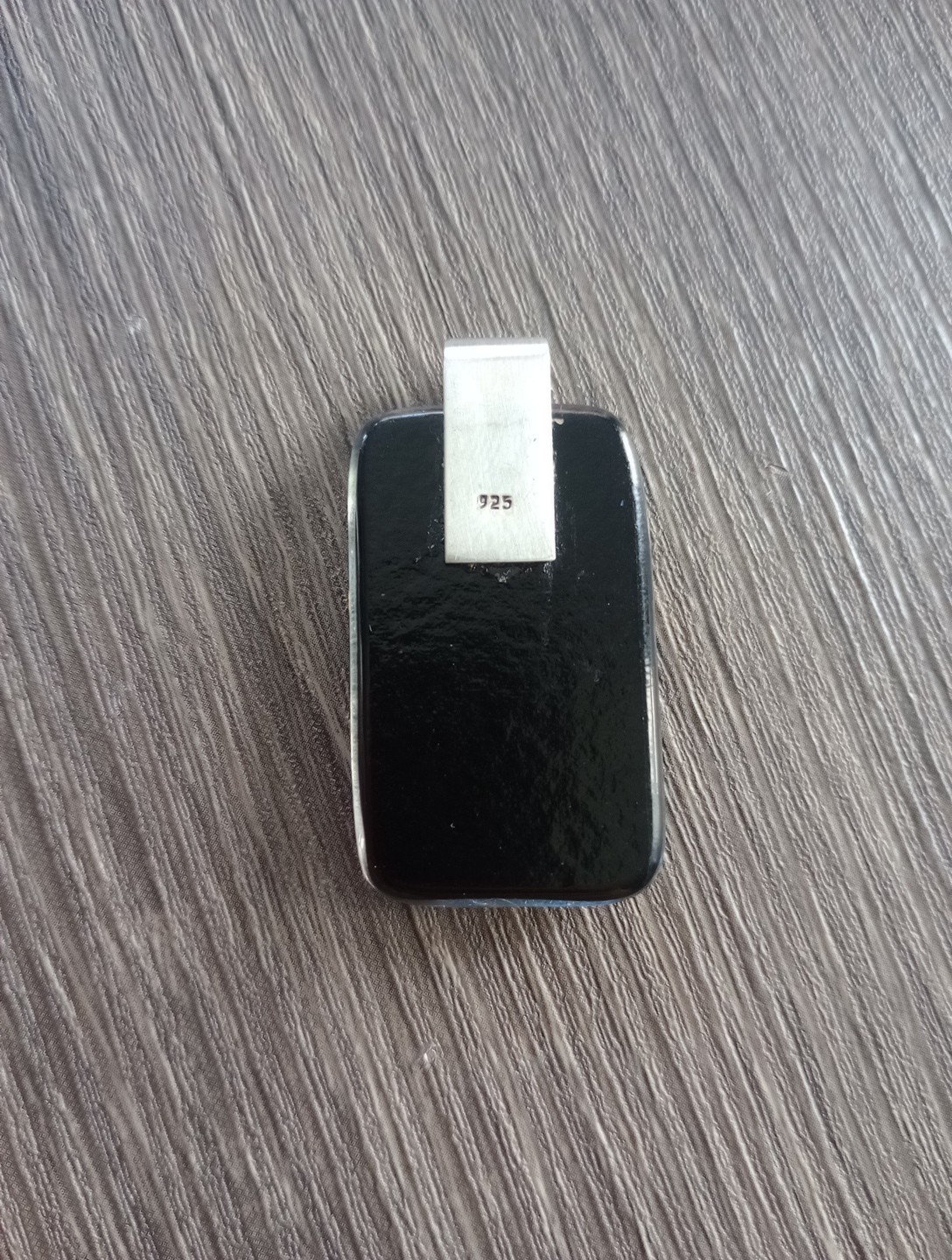 925 Sterling Silver Rectangular Dichroic Glass Pe… - image 3