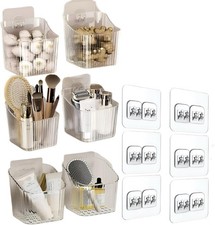 Stackable Organizer Baskets 6pk Clear Cabinet Door Storage for Small Items