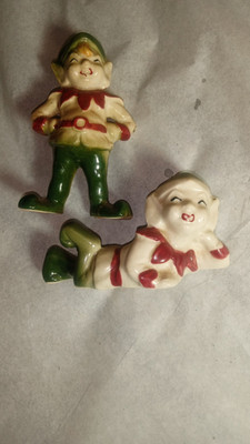 Pixie Elf Figurine's Vintage Pair {2} Vintage Pixie's