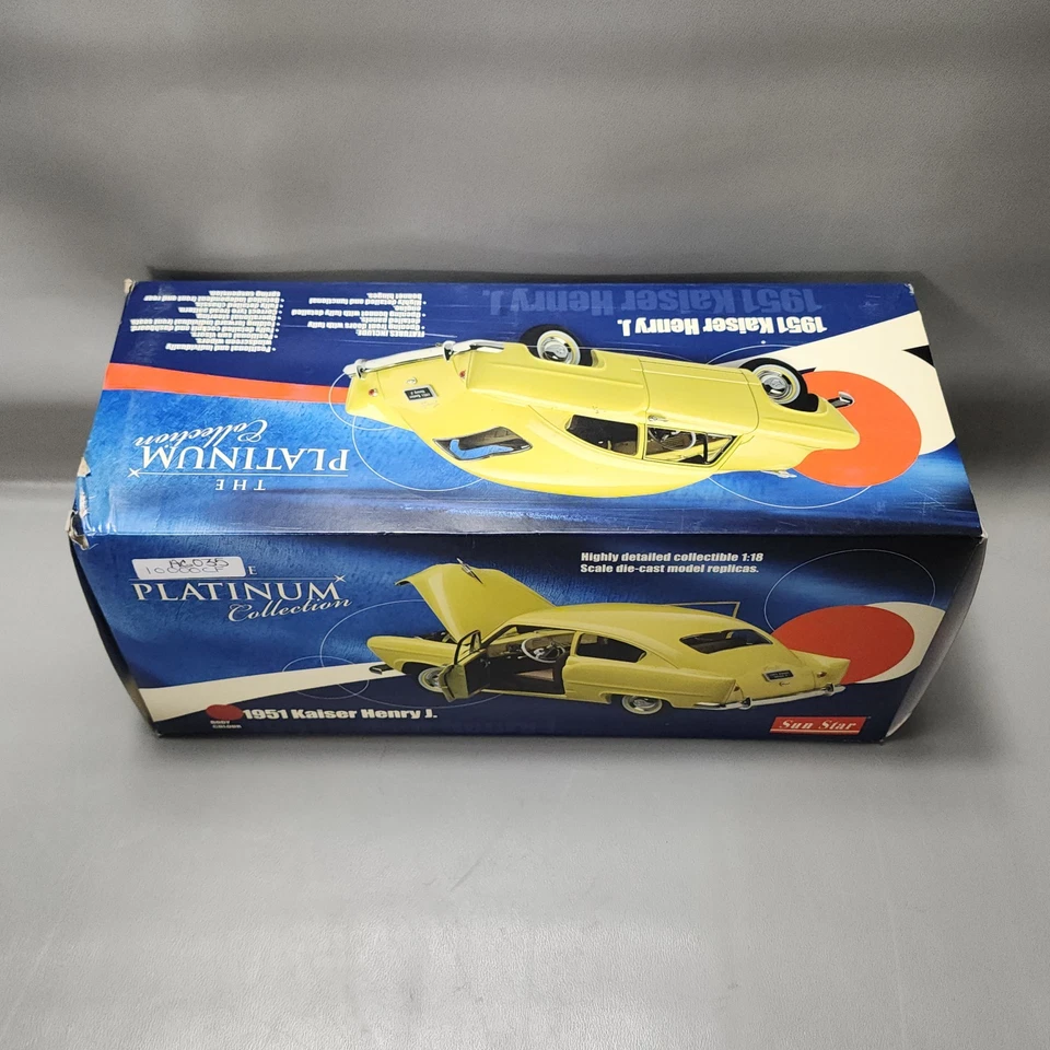 Sun Star 1951 Kaiser Henry J 1:18 Scale Diecast 5092 Platinum Collection - Image 3 of 4