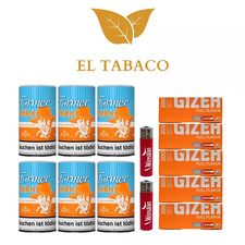 Farmer Gelb Stopftabak Pfeifentabak Spar Set 960g + 1000 Hülsen + 2 Feuerzeuge