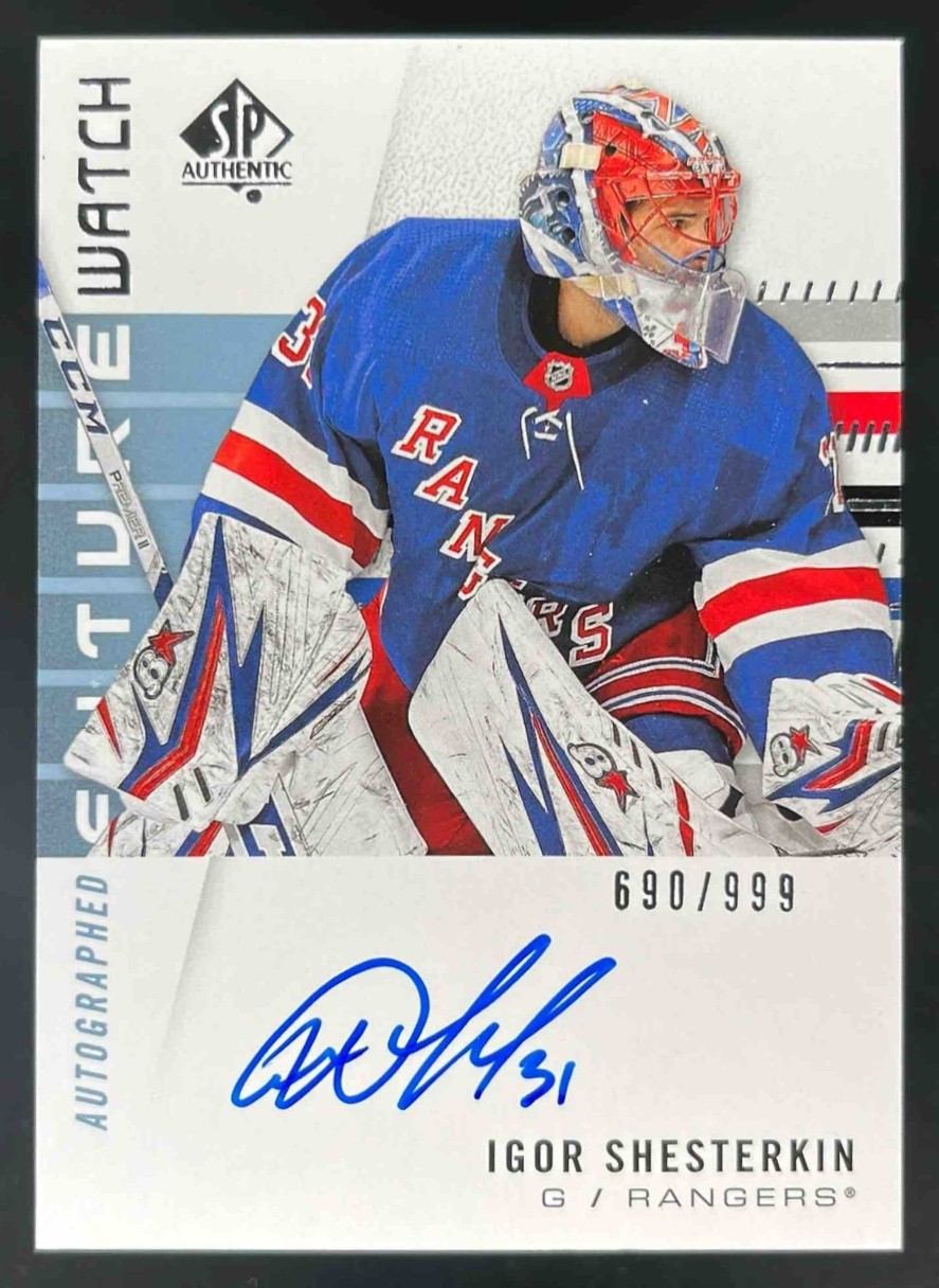2019-20 SP Authentic #251 Igor Shesterkin RC Future Watch Auto 690/999