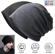 Slouchy Beanie Hip-Hop Soft Lightweight Running Beanie Adult Skull Hats Cap
