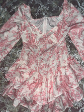 NWOT Shein Mod GORGEOUS Party Dress princess seams low V neck balloon sleeves M