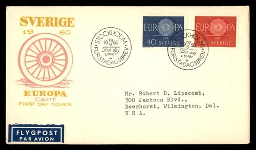 Mayfairstamps Sweden FDC 1960 Europa Cept Wheel First Day Cover aax_49131