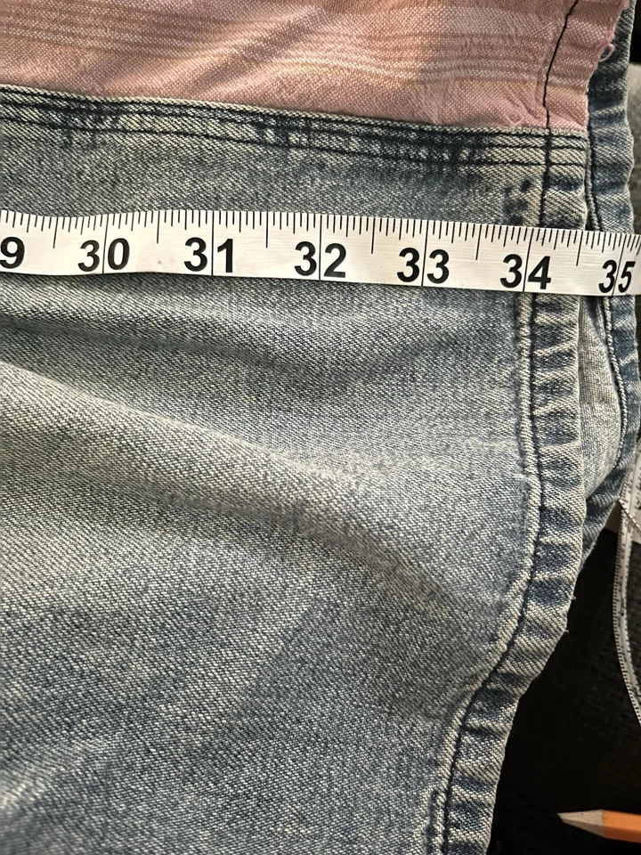 Pantalones Cortos De Colección Esprit Rosa Rayas Denim M/L | Mono Jean Ajustable Años 90 Y2K Foto 4 de 4