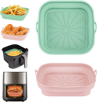 Silikonform FüR HeißLuftfritteuse, 2 StüCk Airfryer Silikon Backform Wiederverwe