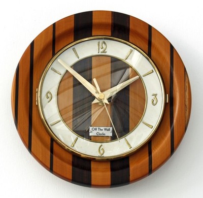 NEU 20cm Holz Wanduhr - Retro Landhaus Mid Century Stil Vintage Stil Geschenk