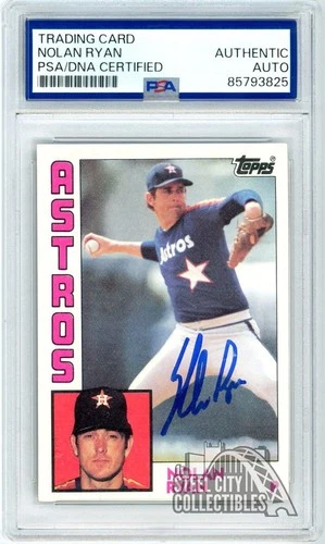 Nolan Ryan 1984 Topps Autograph Card #470 PSA/DNA Authentic