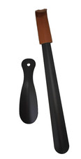 2 Piece Shoe Horns Long Handle Short Handle 16" 7-1/2" Metal Tools