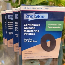 5 Pack Continuous Glucose Monitoring 10ct Patches FITS Dexcom G6 50count