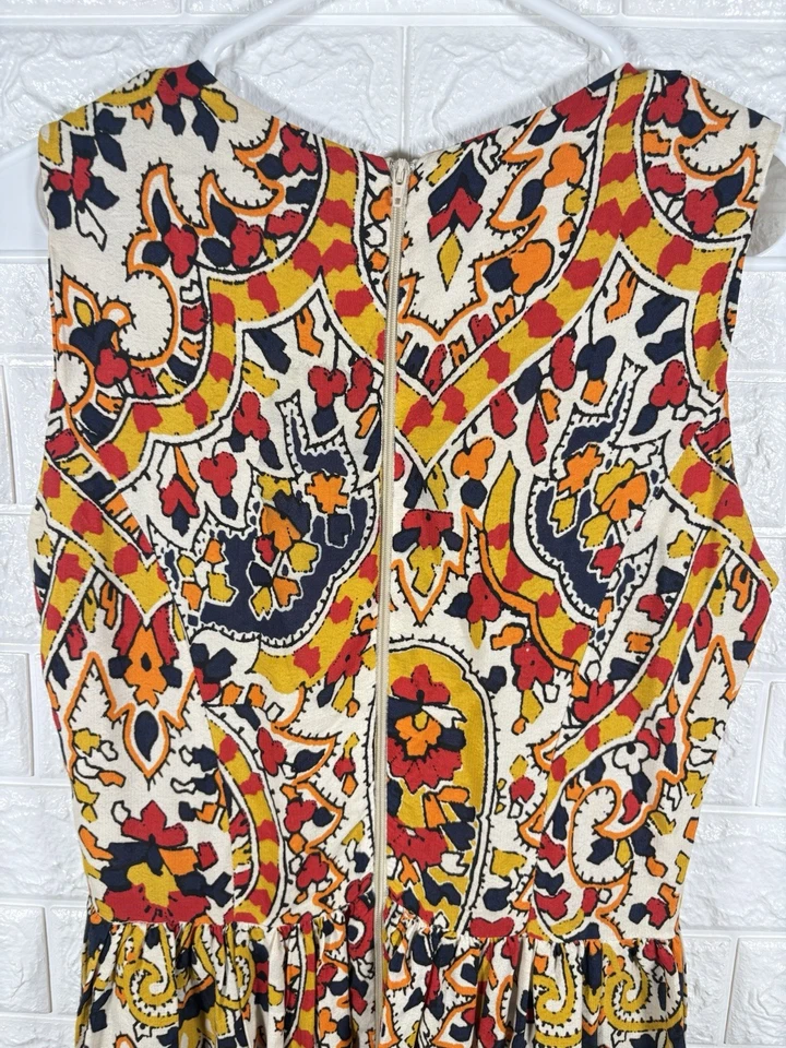 ASOS Womens Size 2 Boho Paisley Maxi Dress Sleeveless Summer Casual Sun Dress - Image 4 of 4