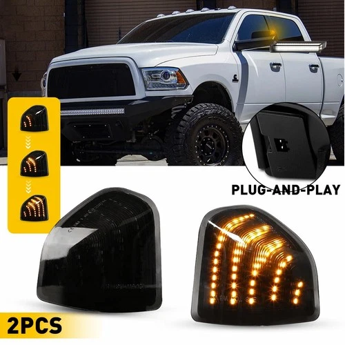 Dynamic Amber LED Back of Mirror Signal Turn For Light 2010-2018 RAM DODGE 2500