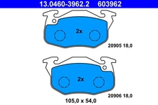 Front axle ATE 13.0460-3962.2 brake pad set, disc brake for Citroën, Peugeot