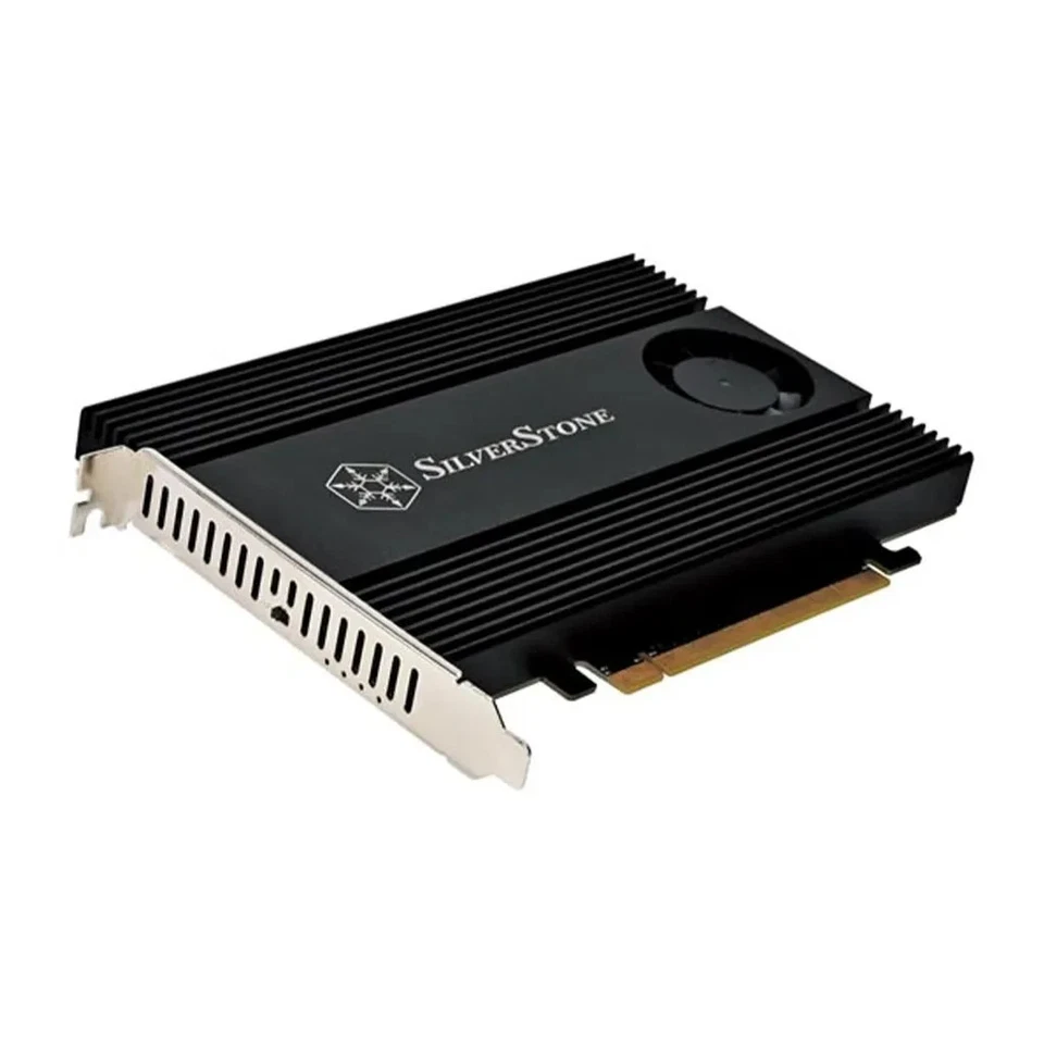 SilverStone ECM40 PCIe 4.0 x16 to 4 x M.2 NVMe SSD Adapter Card - image 3 of 4