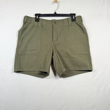 Carhartt Relaxed Fit Canvas Carpenter Shorts Womens 12 Green Stretch Utility