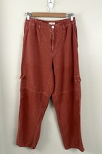 PILCRO BY ANTHROPOLOGIE Pull-On Cargo Pants Women's Size M Rust