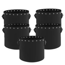 Large Black Fabric Indoor/Outdoor Planter 14 In. W X 12 In. H 5-Pack