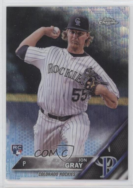 2016 Topps Chrome Blue Wave Refractor 53/75 Jon Gray #8 Rookie RC 1u6