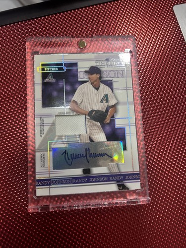 2004 Donruss Timelines Playoff Randy Johnson /5 Patch Auto