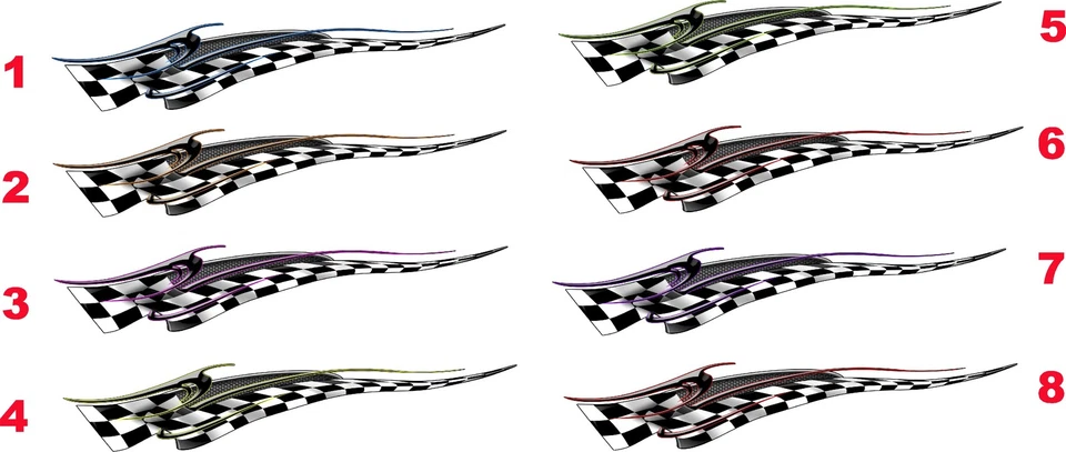 Juego de calcomanías de vinilo a cuadros de camión envoltura automática para barco coche bandera 60" Foto 3 de 3